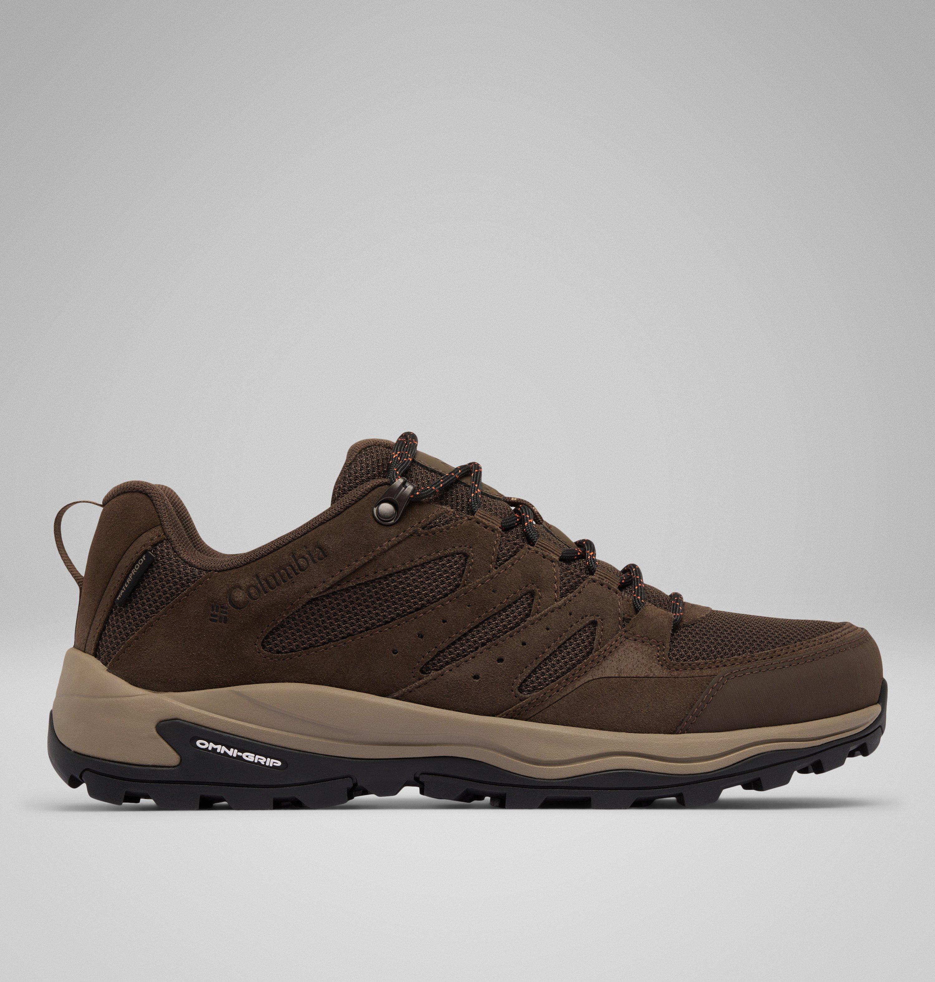 Columbia Sportswear Men's Brown Columbia - Redmond™ Iv Waterproof Walking Shoe - Cordovan, Tangy Orange Size 8.5 Uk
