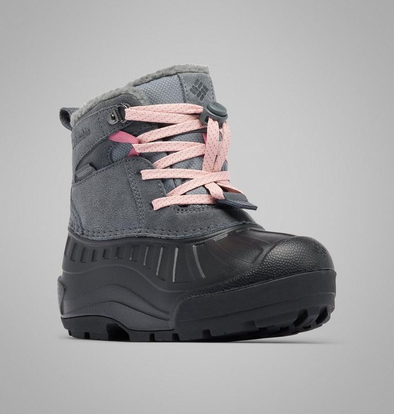 Big Kids' Powderbug Alpine Waterproof Boot, Color: Graphite, Pink Haze, image 3