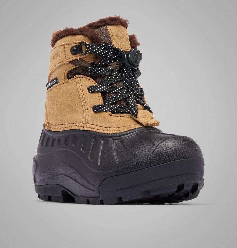Little Kids' Powderbug Alpine Waterproof Boot, Color: Sahara, Black, image 3