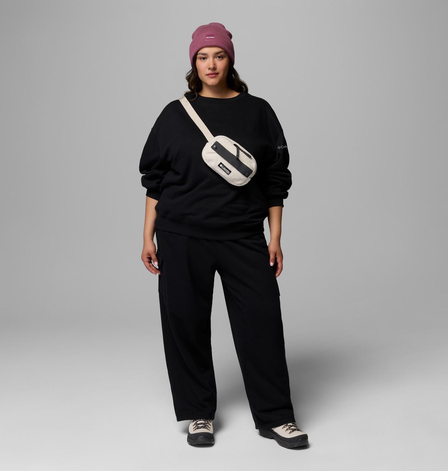 Женский свитшот Columbia Aldermore Sweatshirt - Plus Size, цвет: Чёрный — фото 2