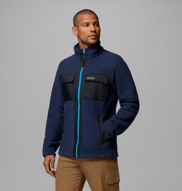 Men's Juniper Peak Fleece Jacket, Color: Collegiate Navy, Black, image 12