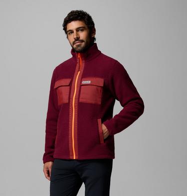 Men's Juniper Peak Fleece Jacket, Color: Rich Wine, Red Oxide, image 4