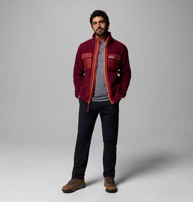 Men's Juniper Peak Fleece Jacket, Color: Rich Wine, Red Oxide, image 2
