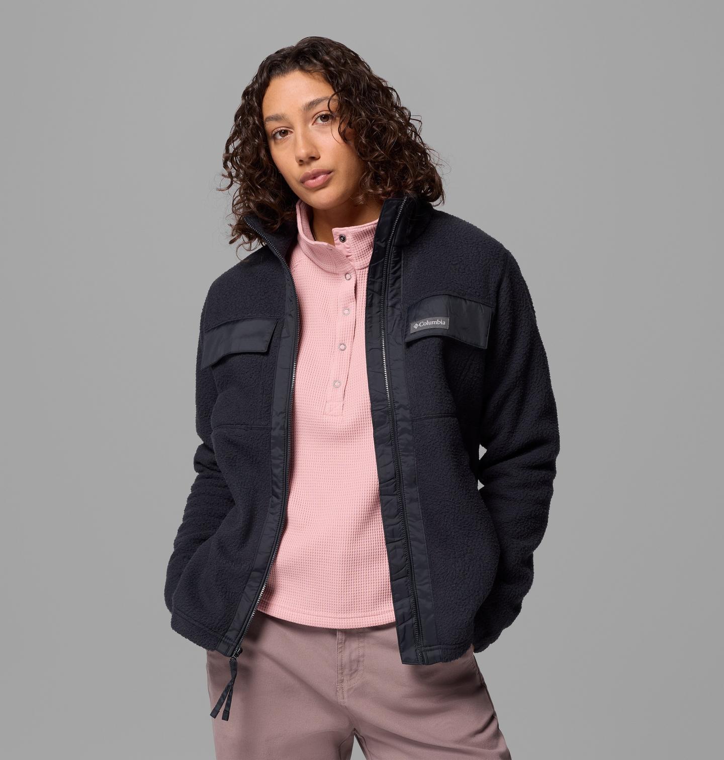 Женские куртки Columbia Juniper Peak Full Zip Fleece, цвет: Чёрный, вариант 1 — фото 4