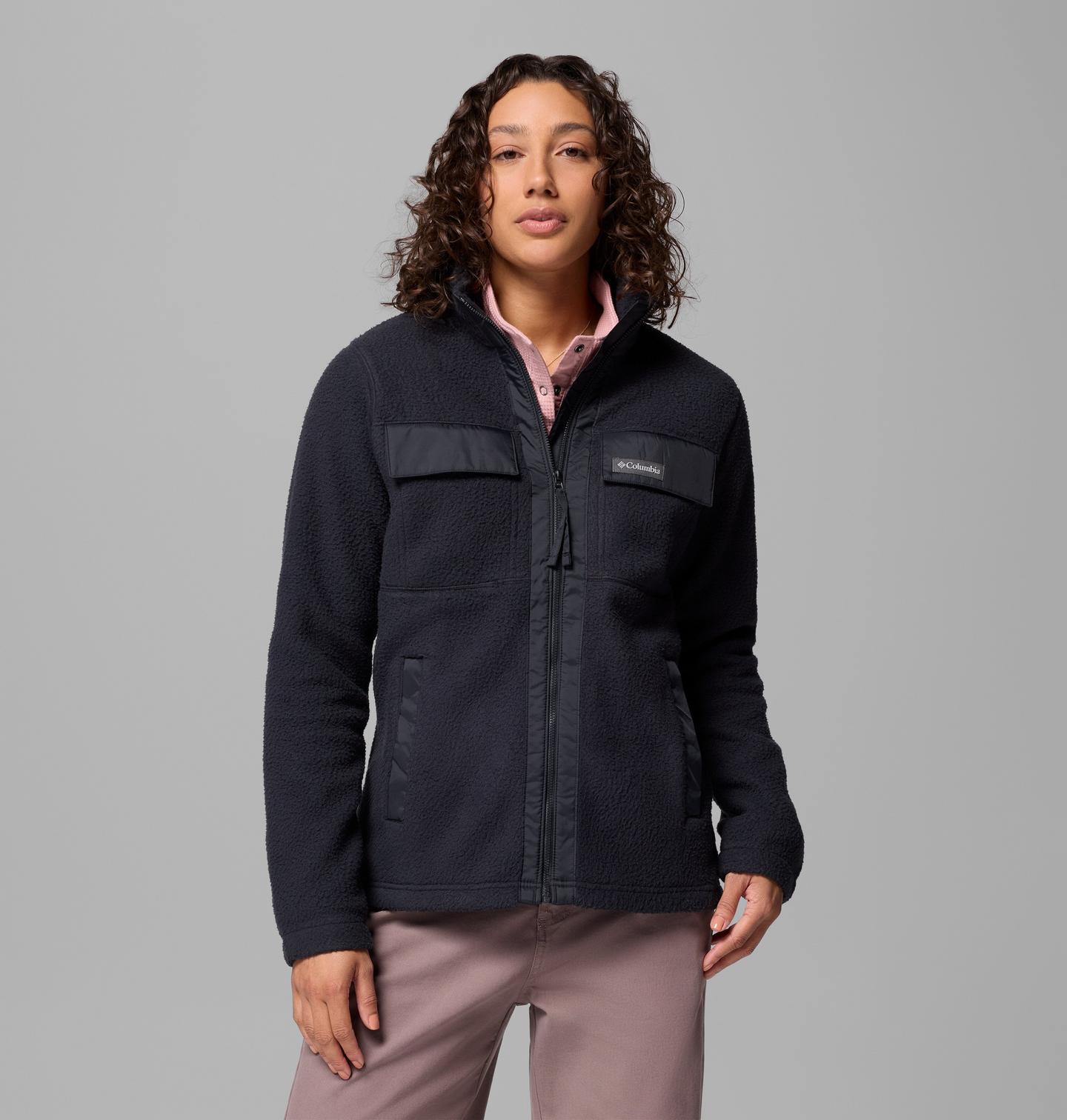 Женские куртки Columbia Juniper Peak Full Zip Fleece, цвет: Чёрный, вариант 1 — фото 1
