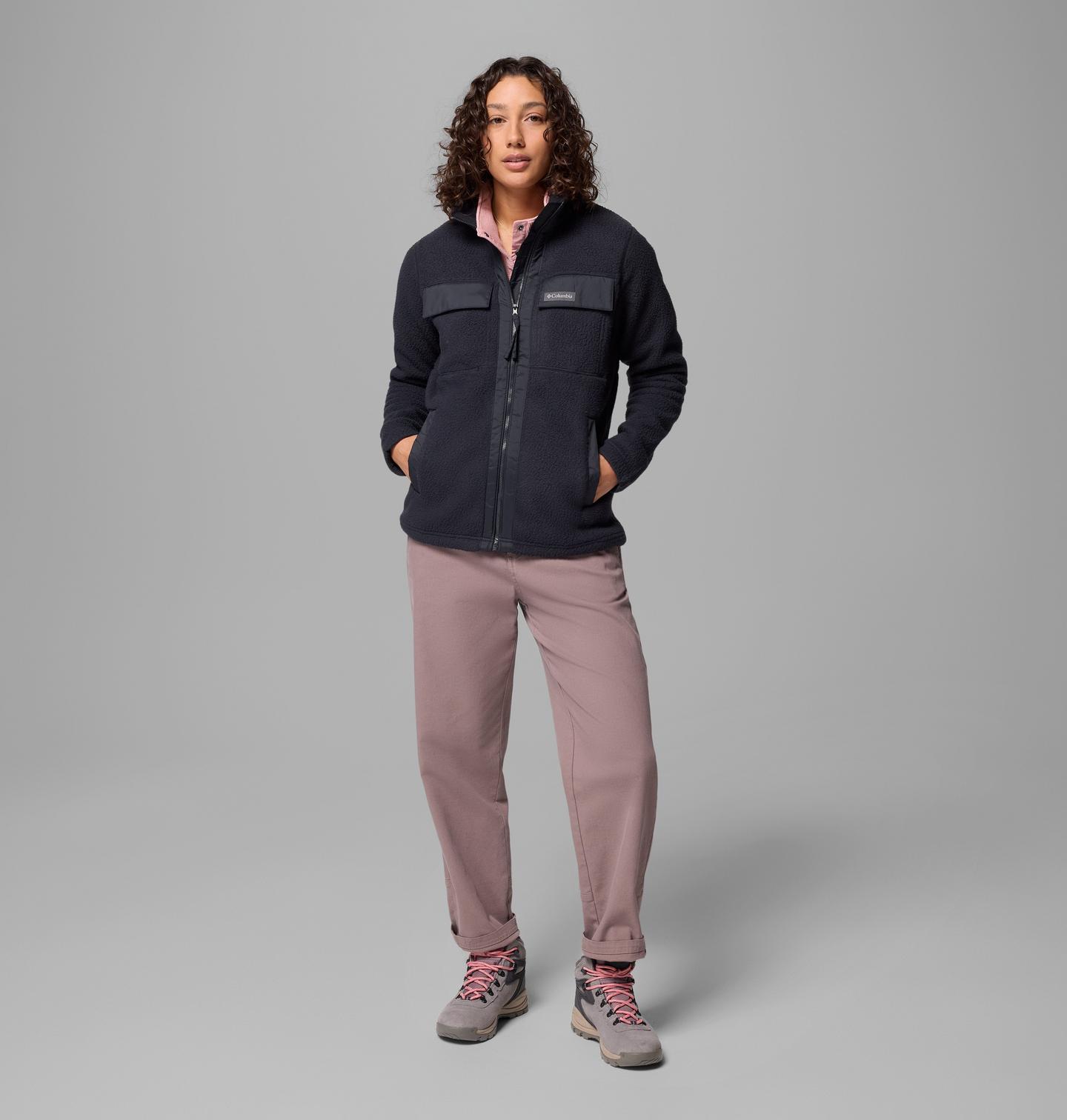 Женские куртки Columbia Juniper Peak Full Zip Fleece, цвет: Чёрный, вариант 1 — фото 2