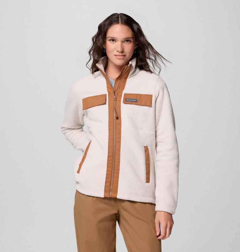 Forro polar con cremallera completa Juniper Peak para mujer, Color: Dark Stone, Camel Brown, image 5
