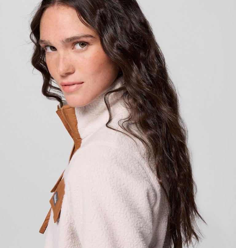 Forro polar con cremallera completa Juniper Peak para mujer, Color: Dark Stone, Camel Brown, image 6