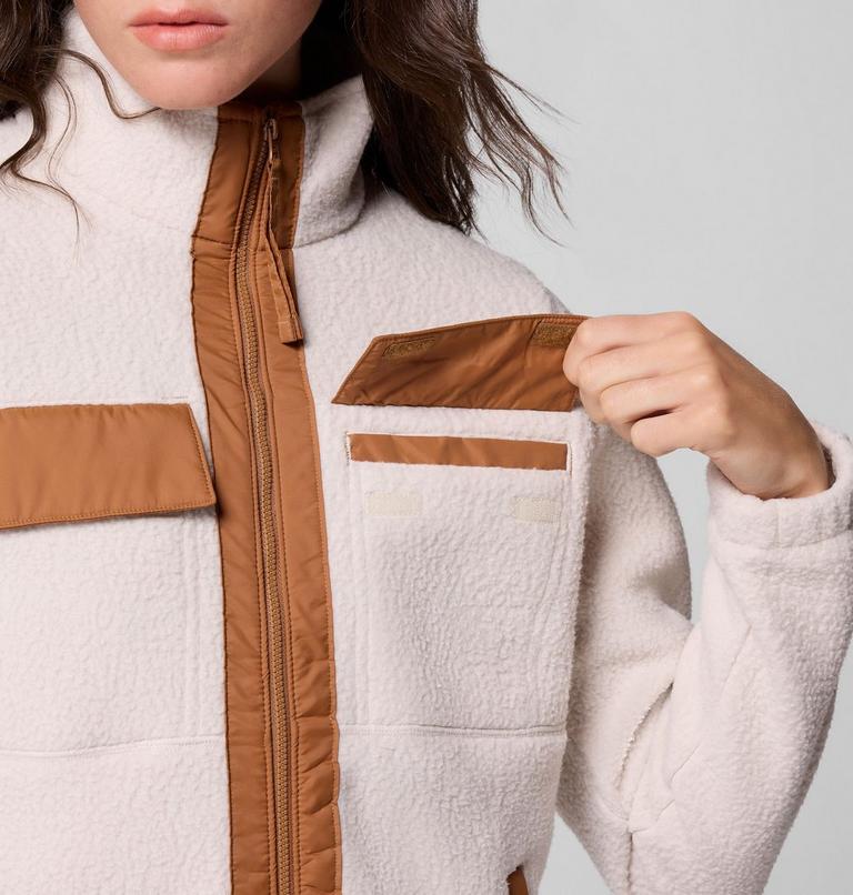 Forro polar con cremallera completa Juniper Peak para mujer, Color: Dark Stone, Camel Brown, image 8