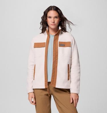 Forro polar con cremallera completa Juniper Peak para mujer, Color: Dark Stone, Camel Brown, image 7