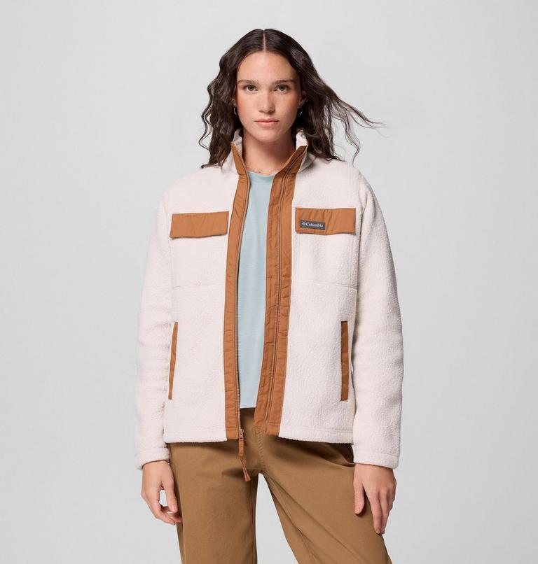 Forro polar con cremallera completa Juniper Peak para mujer, Color: Dark Stone, Camel Brown, image 1