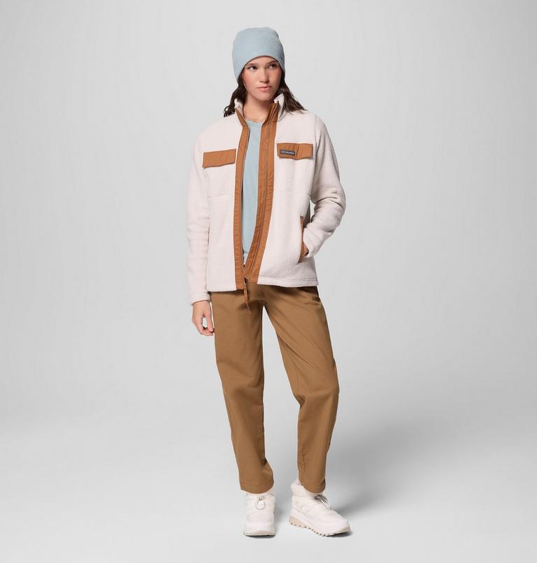 Forro polar con cremallera completa Juniper Peak para mujer, Color: Dark Stone, Camel Brown, image 2