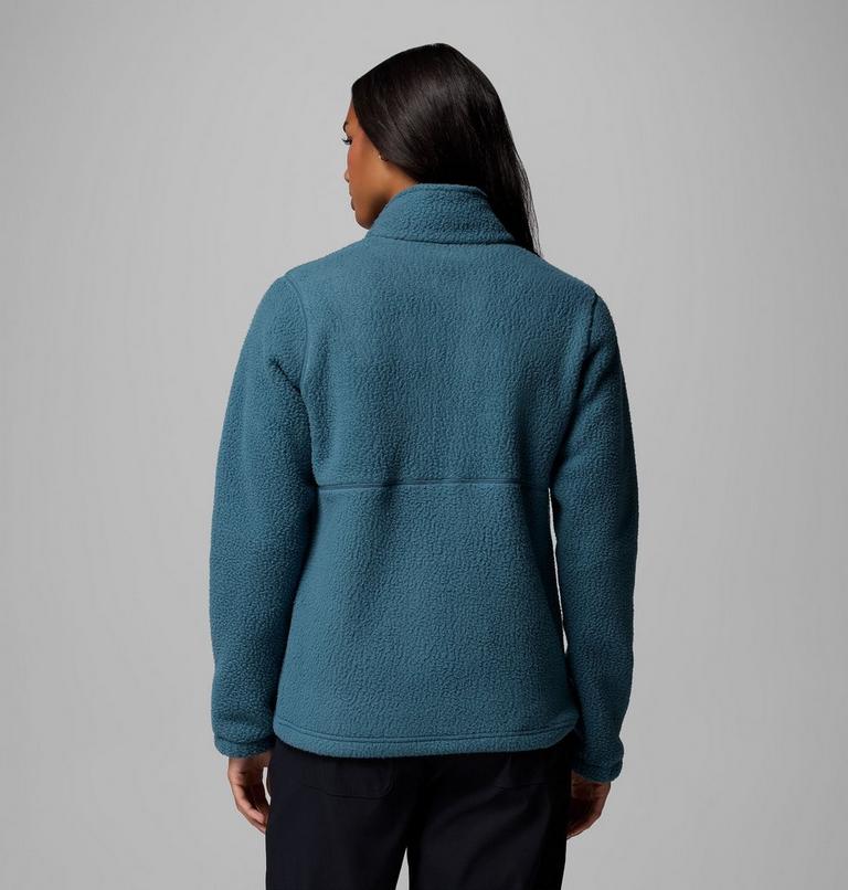 Forro polar con cremallera completa Juniper Peak para mujer, Color: Everblue, Crushed Blue, image 3