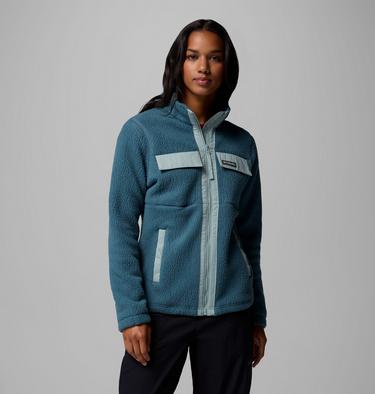 Forro polar con cremallera completa Juniper Peak para mujer, Color: Everblue, Crushed Blue, image 5