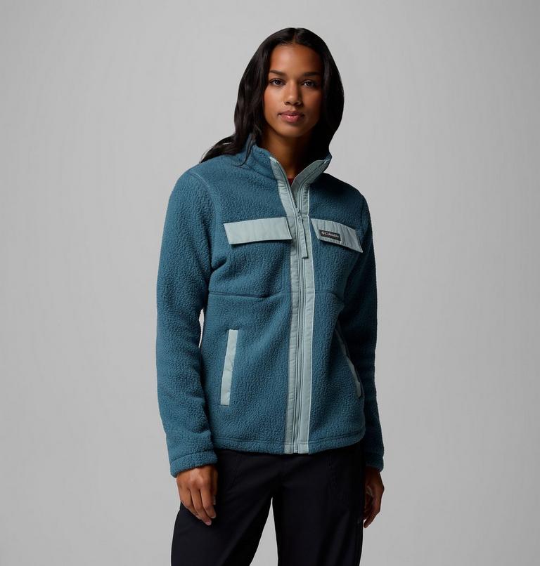 Forro polar con cremallera completa Juniper Peak para mujer, Color: Everblue, Crushed Blue, image 1