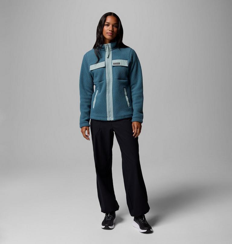 Forro polar con cremallera completa Juniper Peak para mujer, Color: Everblue, Crushed Blue, image 2