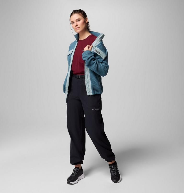 Forro polar con cremallera completa Juniper Peak para mujer, Color: Everblue, Crushed Blue, image 8