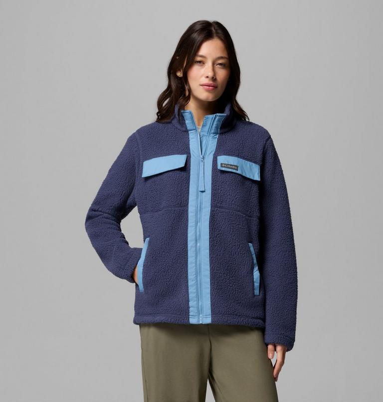 Women's Juniper Peak Full Zip Fleece Jacket, Color: Nocturnal, Rainy Day, image 1