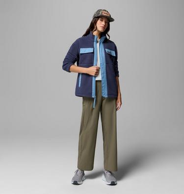 Women's Juniper Peak Full Zip Fleece Jacket, Color: Nocturnal, Rainy Day, image 6