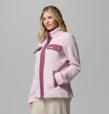 Women's Juniper Peak Full Zip Fleece Jacket, Color: Mineral Pink, Antique Mauve, image 4