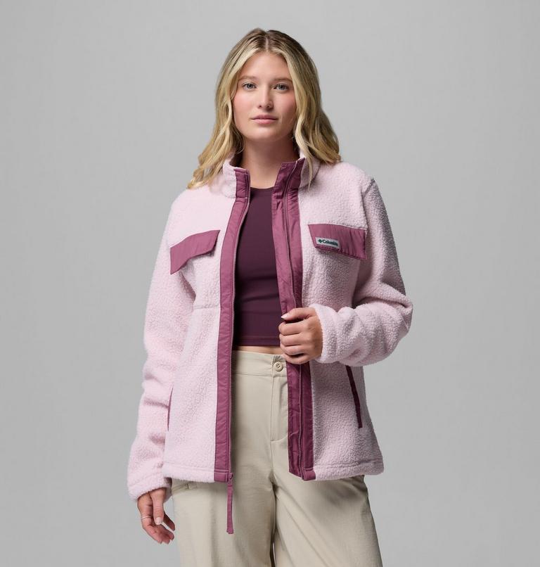 Women's Juniper Peak Full Zip Fleece Jacket, Color: Mineral Pink, Antique Mauve, image 5