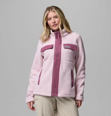 Women's Juniper Peak Full Zip Fleece Jacket, Color: Mineral Pink, Antique Mauve, image 3