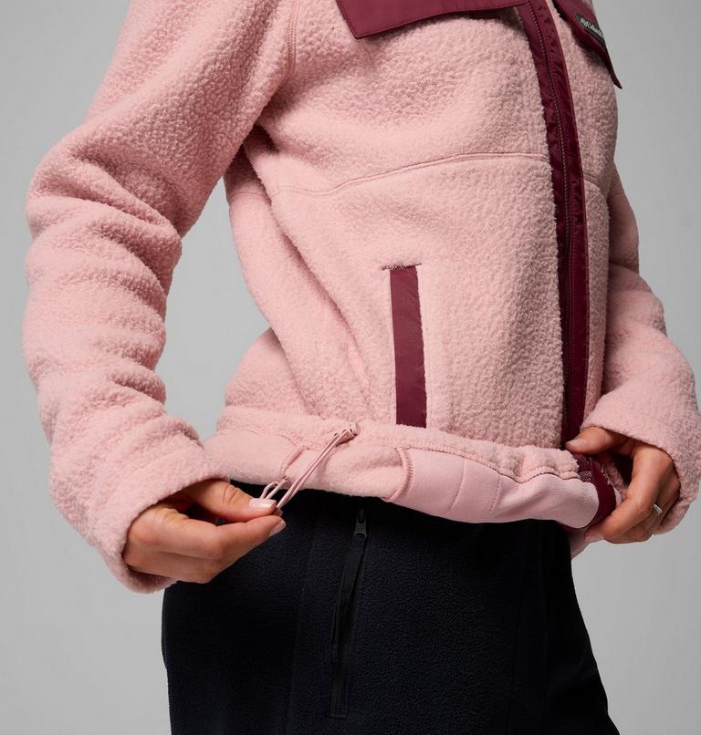 Forro polar con cremallera completa Juniper Peak para mujer, Color: Eraser Pink, Rich Wine, image 6