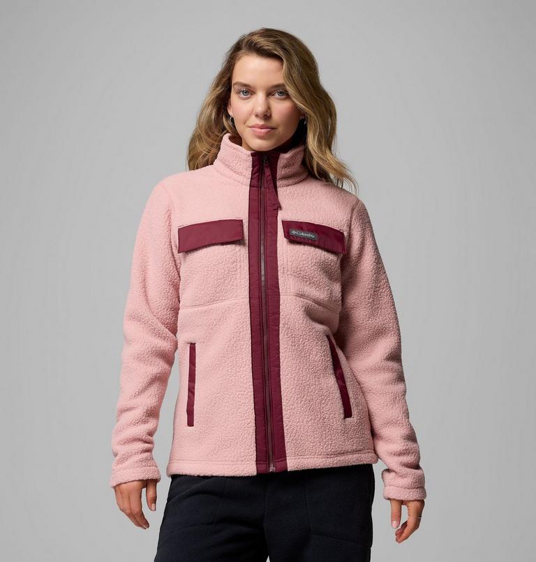 Forro polar con cremallera completa Juniper Peak para mujer, Color: Eraser Pink, Rich Wine, image 1