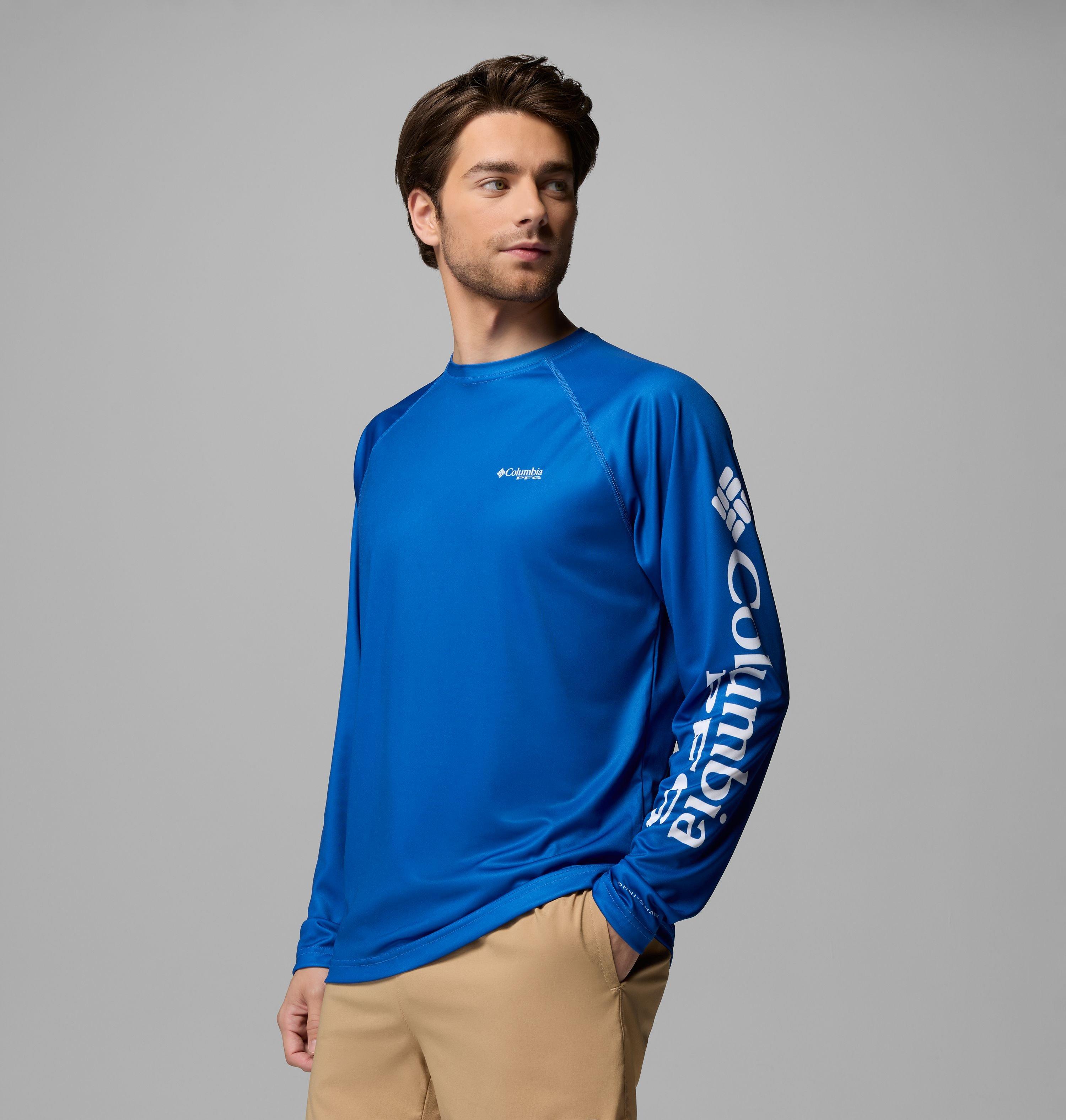 Men's PFG Deep Waves Flag Long Sleeve Shirt | 487 | M 4