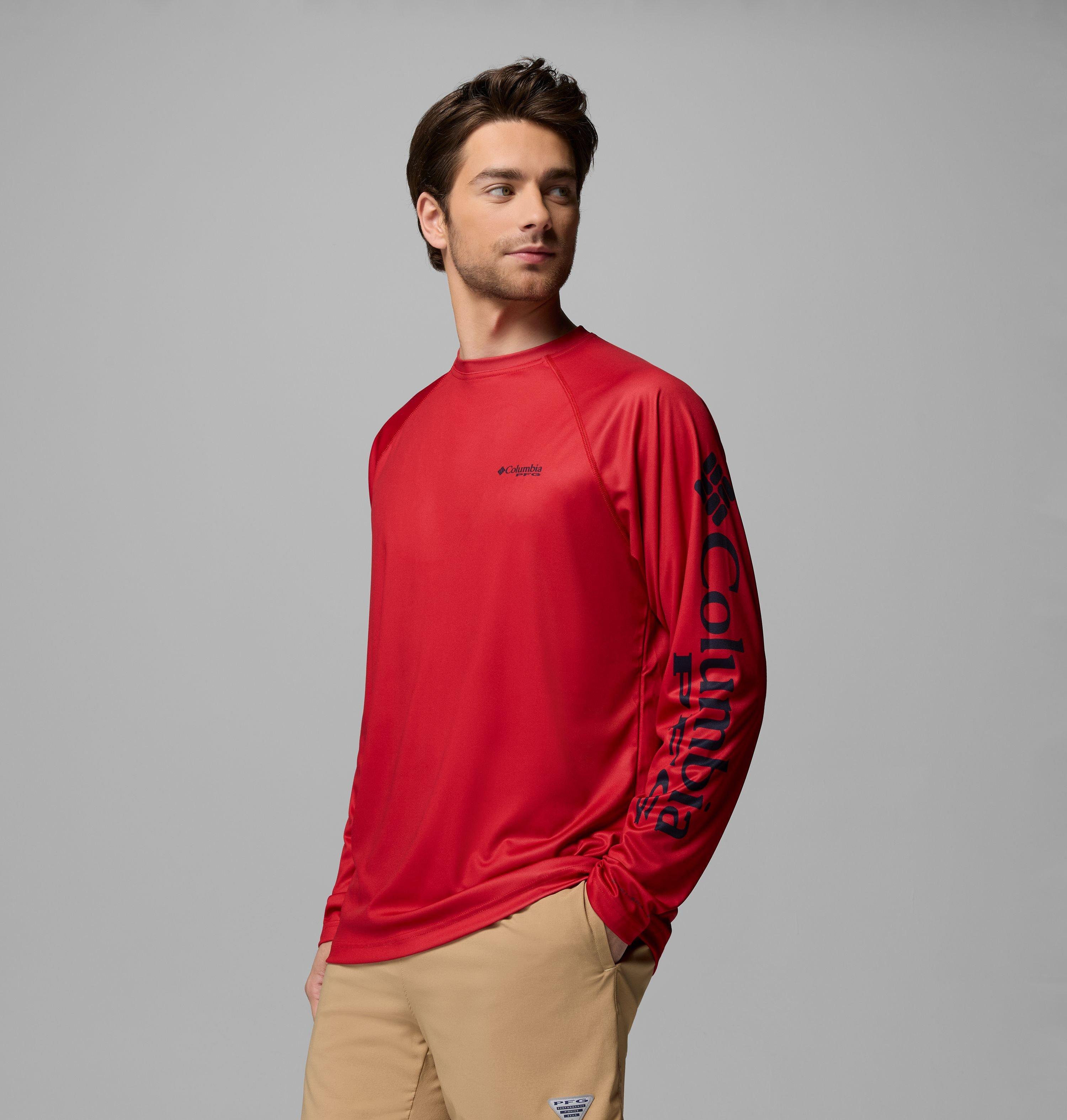 Men's PFG Deep Waves Flag Long Sleeve Shirt 4