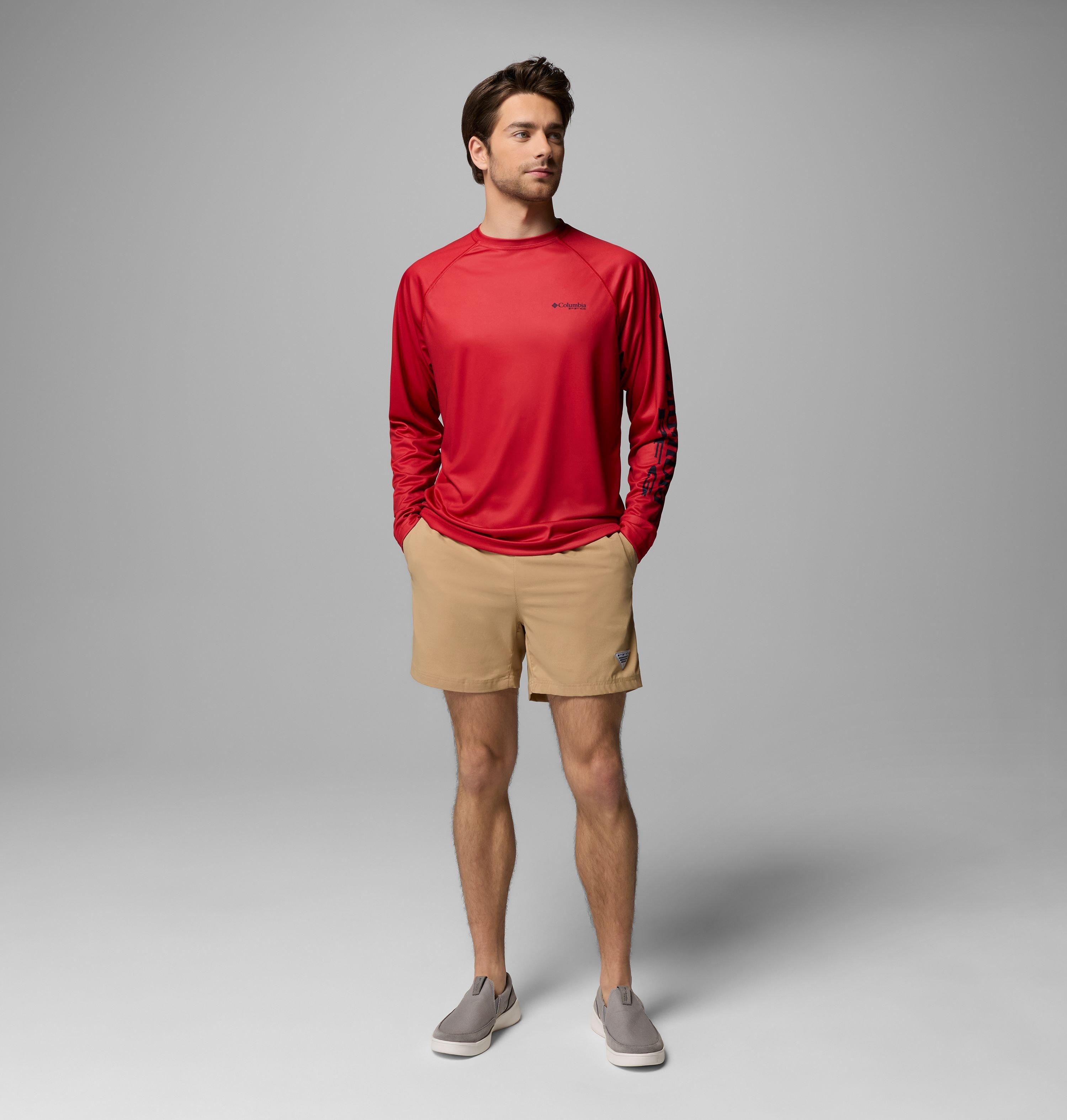 Men's PFG Deep Waves Flag Long Sleeve Shirt 2