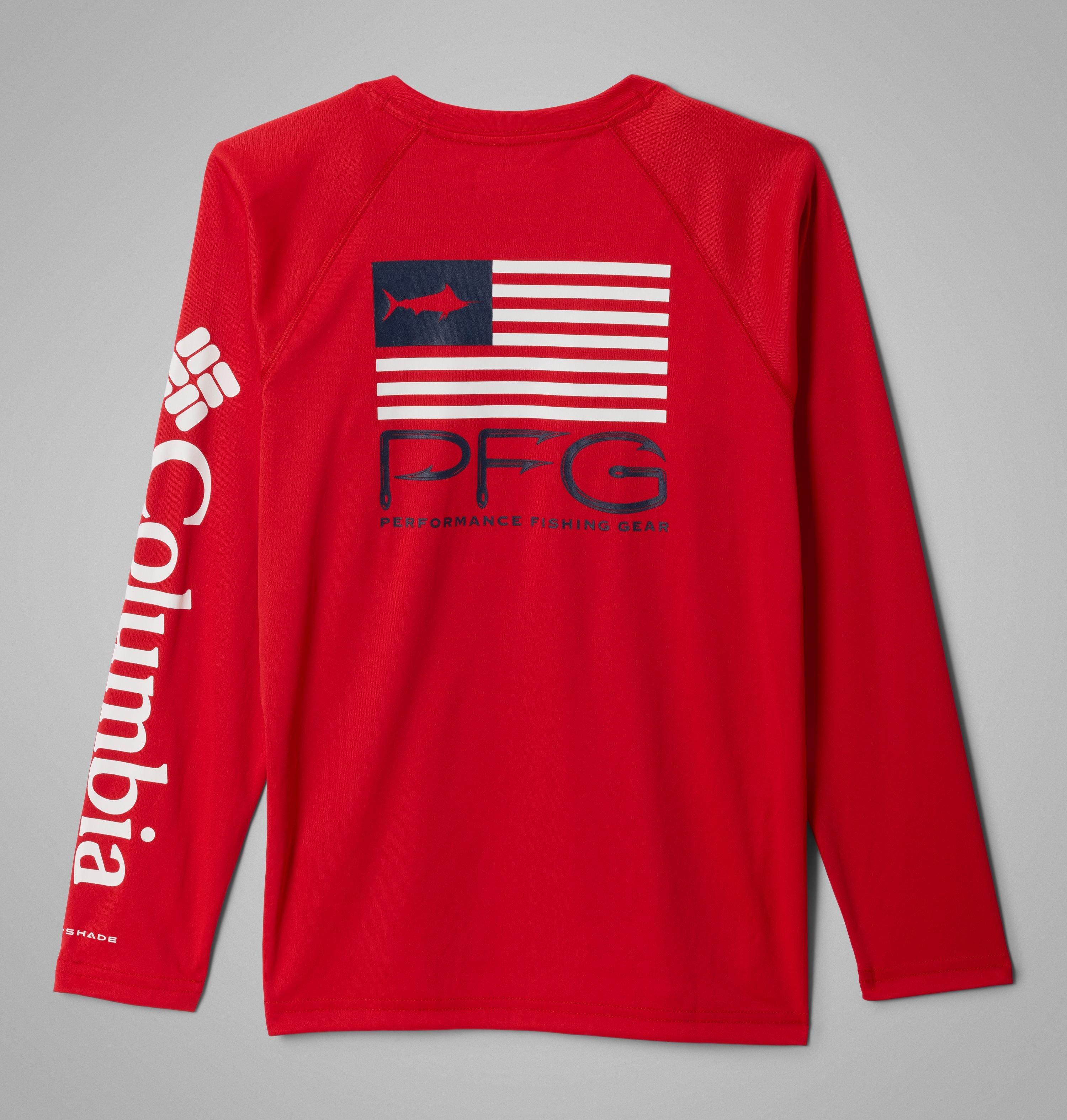 Kids' PFG Deep Waves Flag Long Sleeve 2