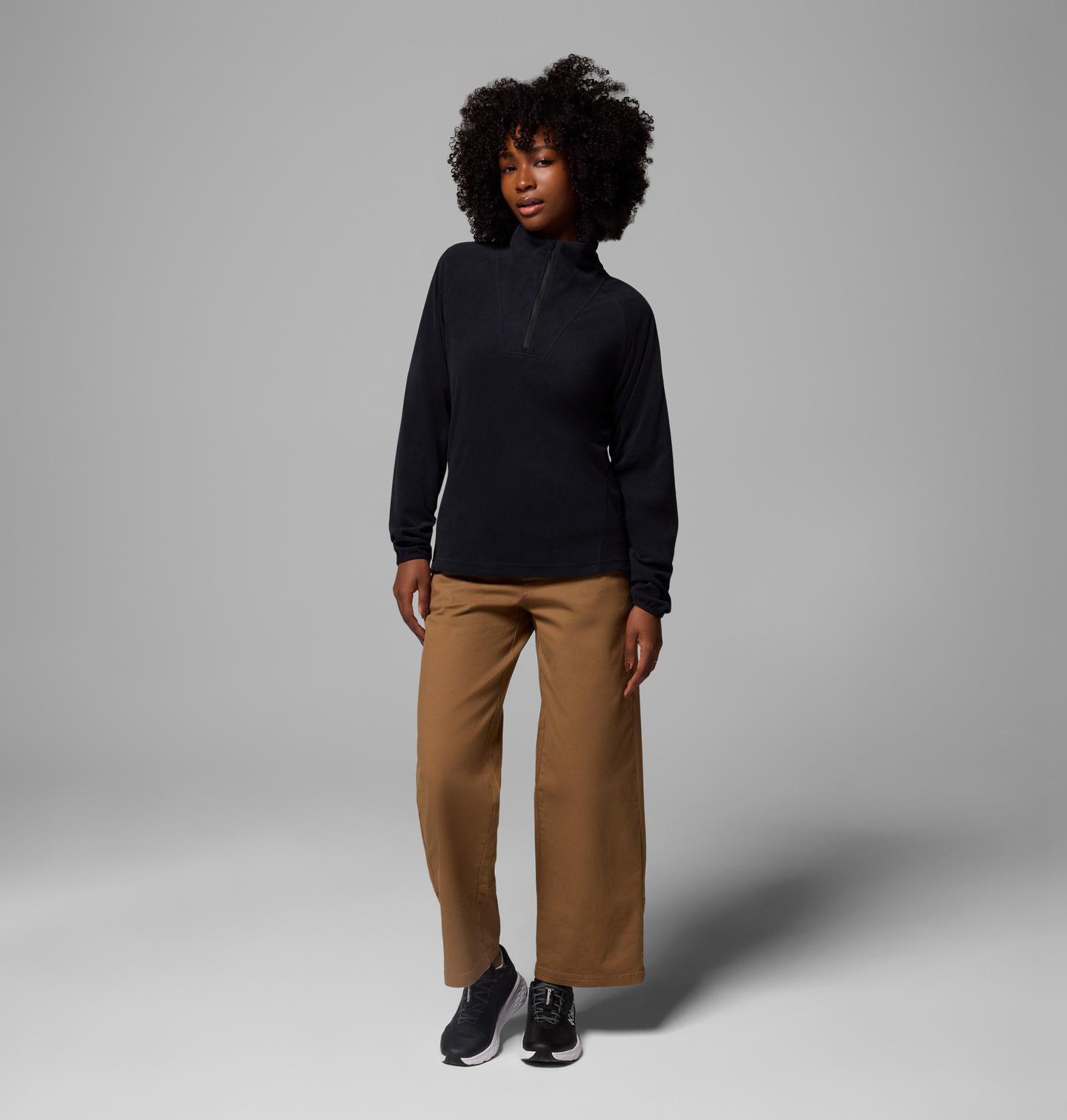 Женские толстовки Columbia Pine Ridge Half Zip Fleece, цвет: Чёрный — фото 2