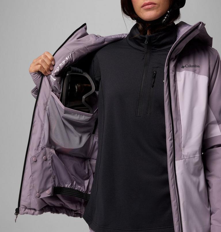 Women's Liftline Waterproof Ski Jacket, Color: Lavender Pearl, Shale Purple, image 6