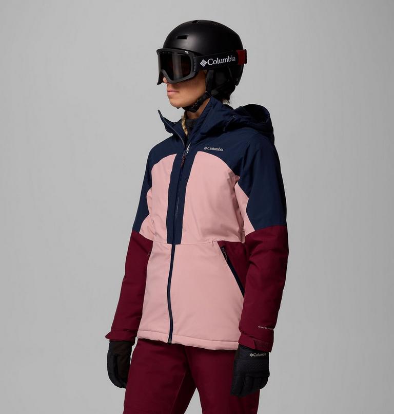 Chaqueta de esquí impermeable Liftline para mujer, Color: Eraser Pink, Collegiate Navy, Rich Wine, image 4