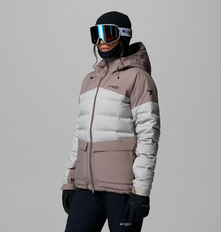Chaqueta de esqu&iacute; impermeable de plum&oacute;n Glacier Ridge para mujer, Color: Iron, Flint Grey, image 4