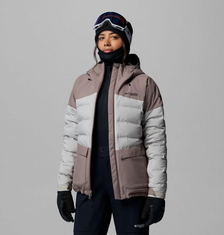Chaqueta de esqu&iacute; impermeable de plum&oacute;n Glacier Ridge para mujer, Color: Iron, Flint Grey, image 5