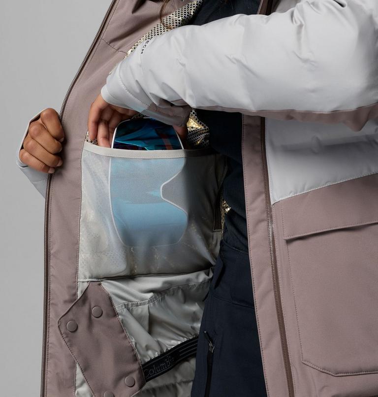 Chaqueta de esqu&iacute; impermeable de plum&oacute;n Glacier Ridge para mujer, Color: Iron, Flint Grey, image 6