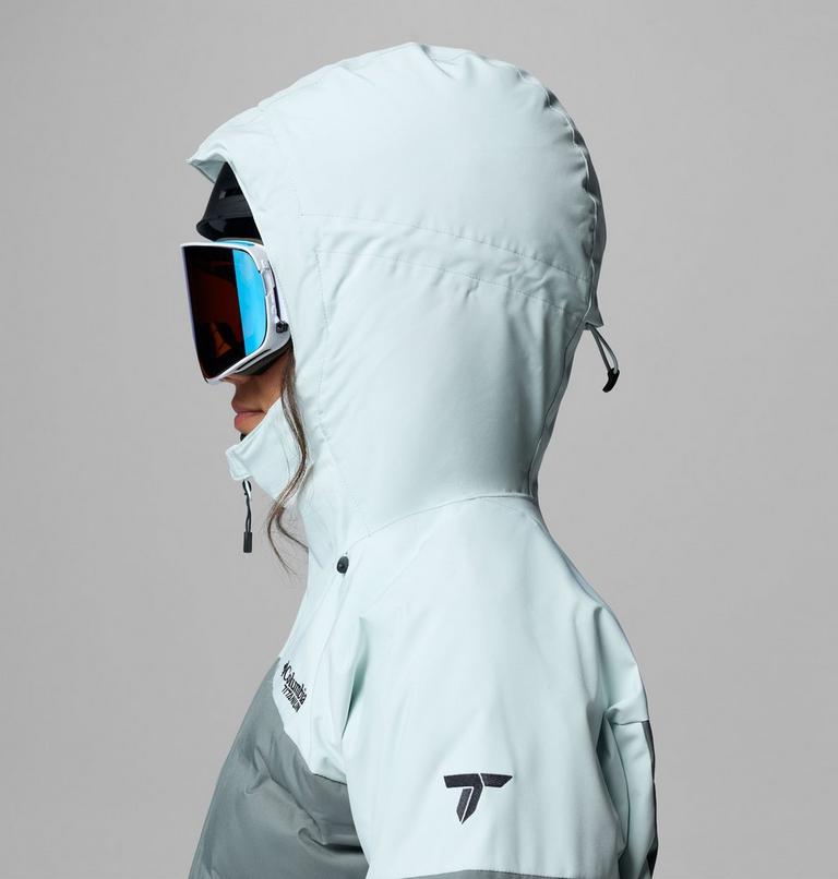 Chaqueta de esqu&iacute; impermeable de plum&oacute;n Glacier Ridge para mujer, Color: Tea Light, Sedona Sage, image 10