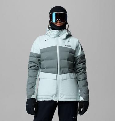 Chaqueta de esqu&iacute; impermeable de plum&oacute;n Glacier Ridge para mujer, Color: Tea Light, Sedona Sage, image 3