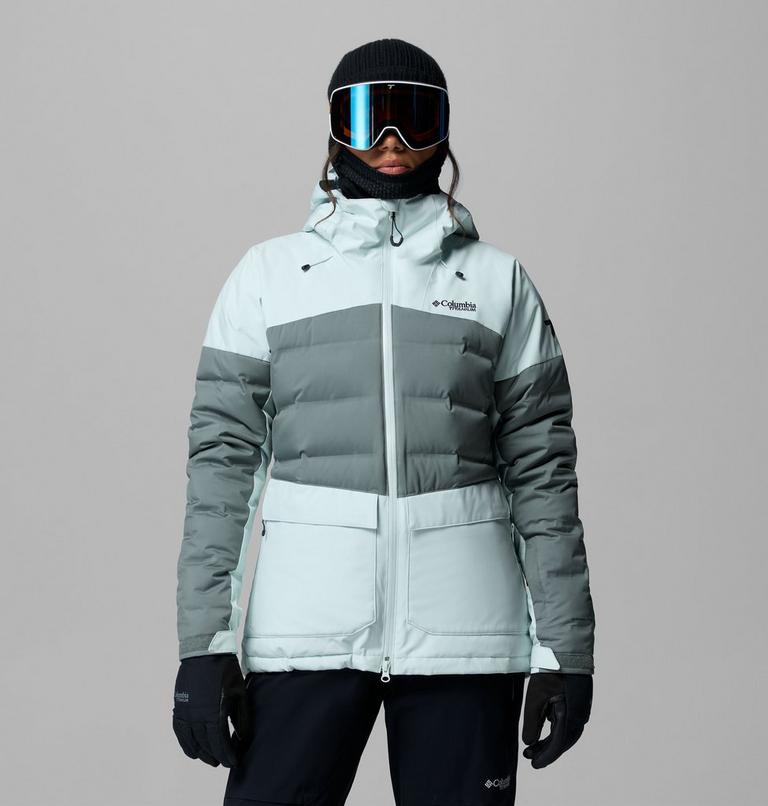 Chaqueta de esqu&iacute; impermeable de plum&oacute;n Glacier Ridge para mujer, Color: Tea Light, Sedona Sage, image 1