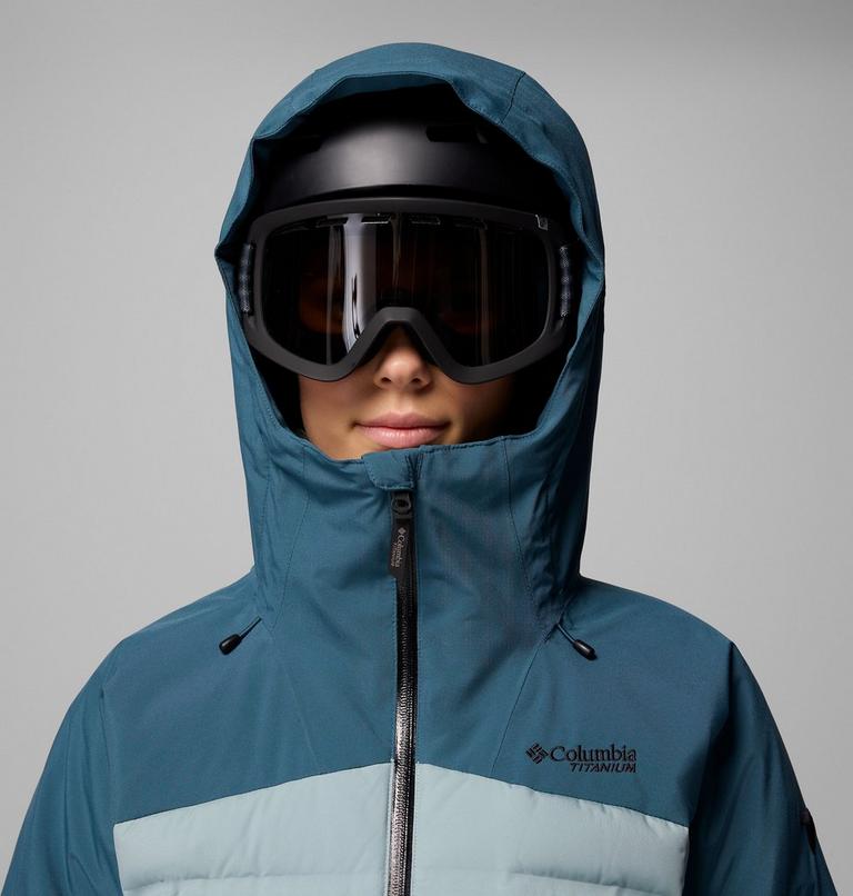 Chaqueta de esquí impermeable de plumón Glacier Ridge para mujer, Color: Everblue, Crushed Blue, image 13
