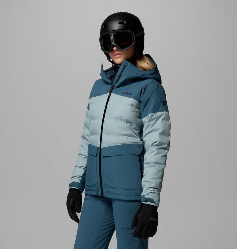 Chaqueta de esquí impermeable de plumón Glacier Ridge para mujer, Color: Everblue, Crushed Blue, image 4