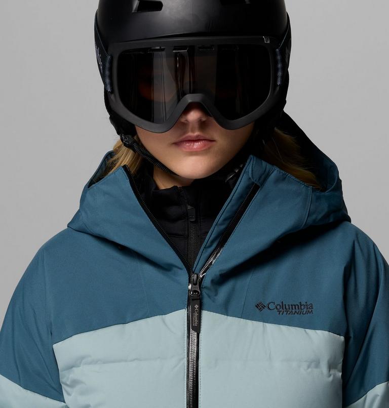 Chaqueta de esquí impermeable de plumón Glacier Ridge para mujer, Color: Everblue, Crushed Blue, image 7