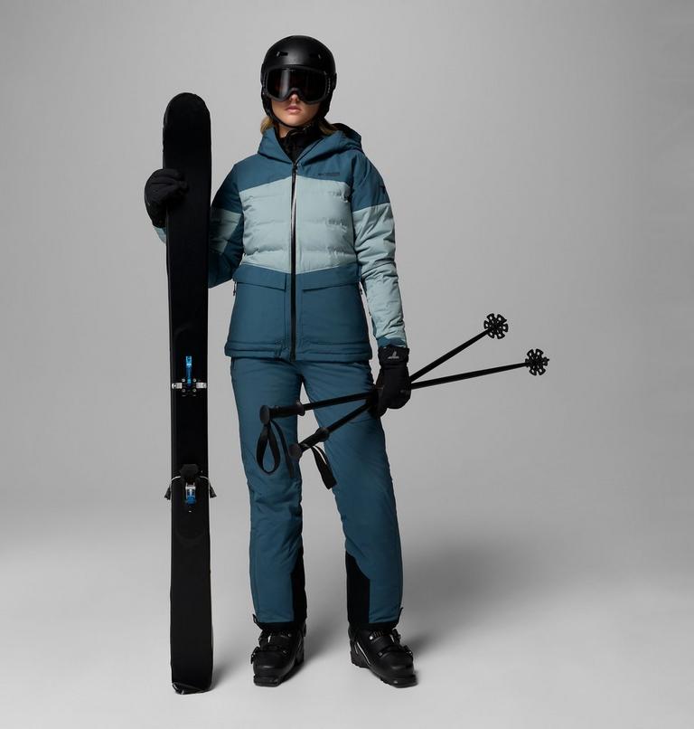 Chaqueta de esquí impermeable de plumón Glacier Ridge para mujer, Color: Everblue, Crushed Blue, image 2