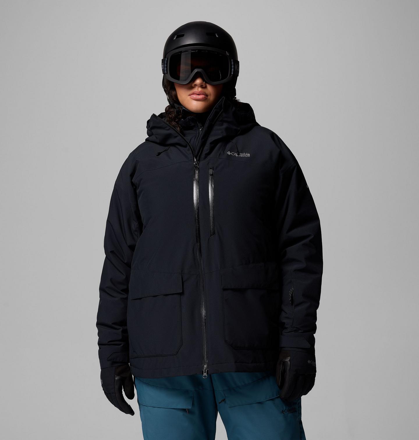 Женская куртка Columbia Highland Summit III Insulated Jacket - Plus Size, цвет: Чёрный — фото 1