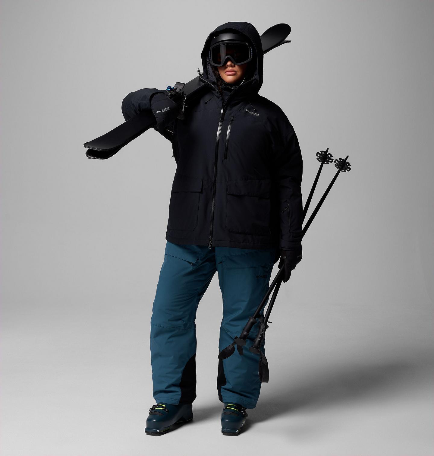 Женская куртка Columbia Highland Summit III Insulated Jacket - Plus Size, цвет: Чёрный — фото 2