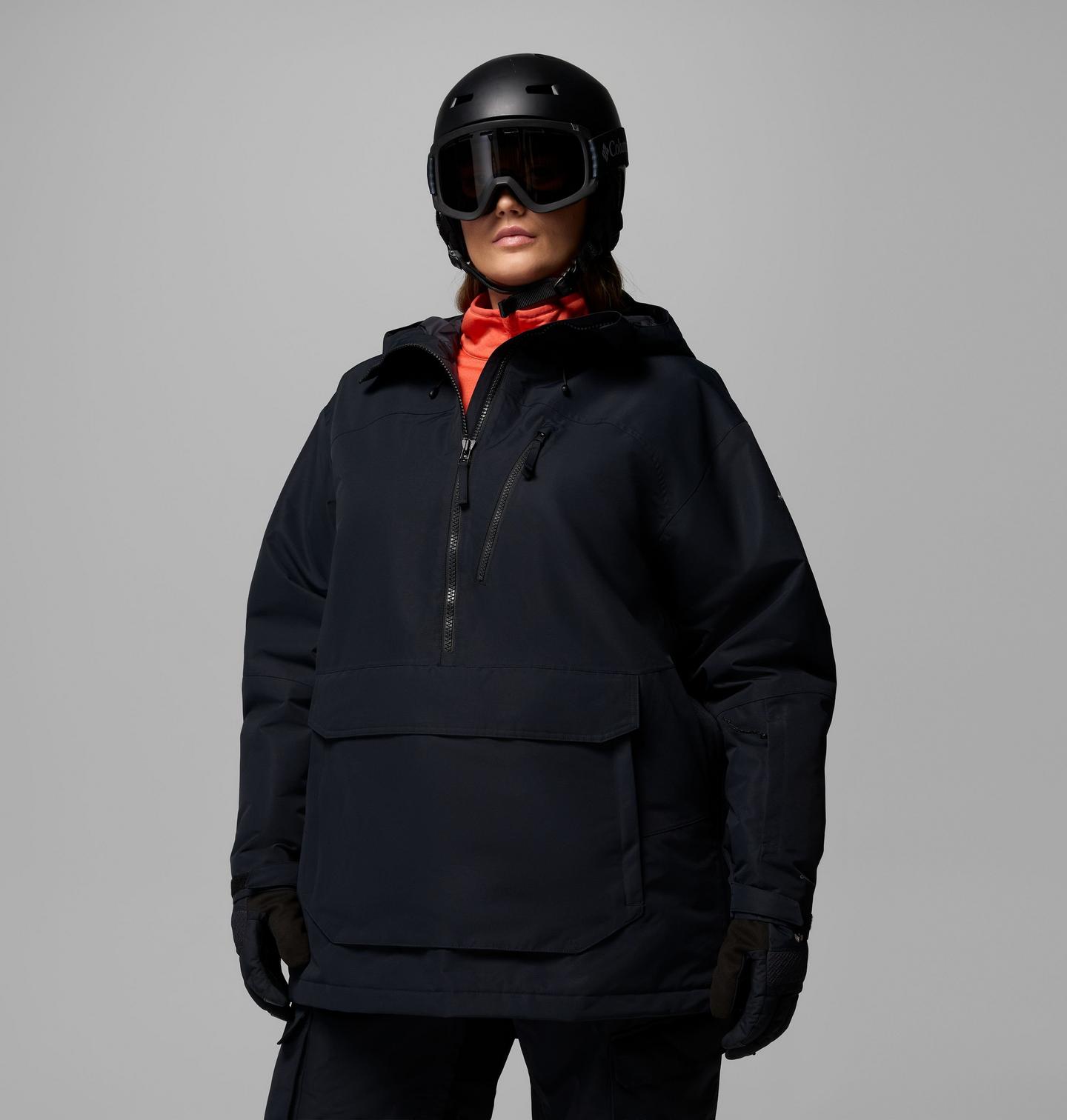 Женская куртка Columbia Coreshot Anorak - Plus Size, цвет: Чёрный — фото 1