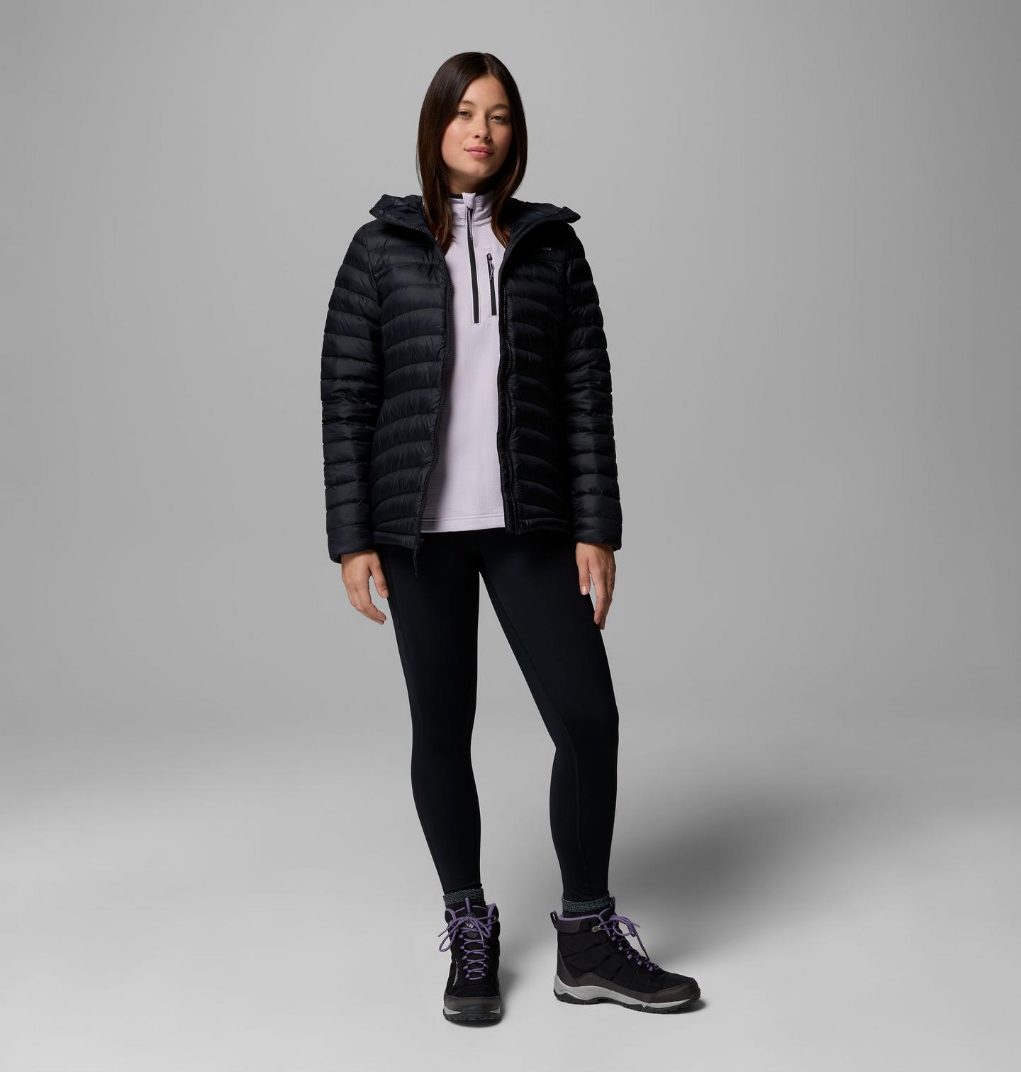 Женская куртка Columbia Corelite Down Hooded, цвет: Чёрный — фото 2