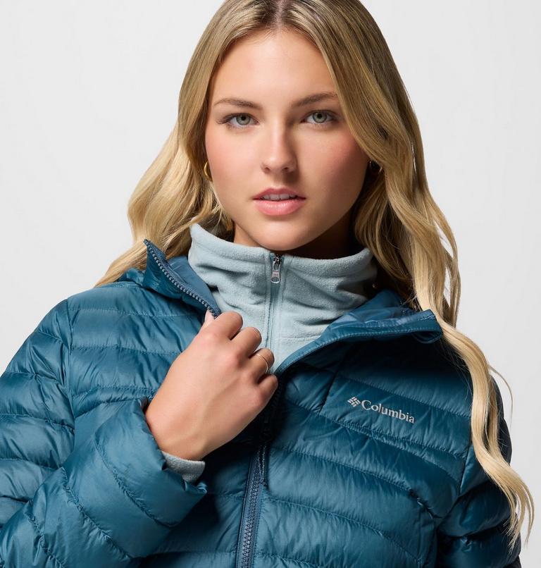 Women's Corelite Packable Down Hooded Jacket, Color: Everblue, image 6